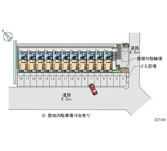 ★手数料０円★岡崎市坂左右町　月極駐車場（LP）